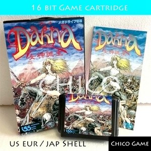 Dahna Megami Tanjou with Box and Manual Sega Mega Drive Video Game 16 bit
