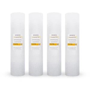 (4) 20 Zoll x 4,5 Zoll großes blaues ganzes Haus Wasserfilter Sediment 5 Mikron Wasserfilter - Bild 1 von 8