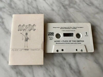 AC/DC Flick Of The Switch CASSETTE Tape 1983 Atlantic A4-80100 Malcolm Young OOP - Image 1 of 3