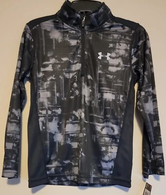 Under Armour Youth Graphite 1/4 Zip Pullover Size 7 (NEW) - Image 1 of 4