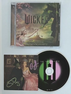 Wicked SIGNED Ariana Grande Cynthia Erivo Art Card CD BAS Beckett COA CERTIFIED - Picture 1 of 4