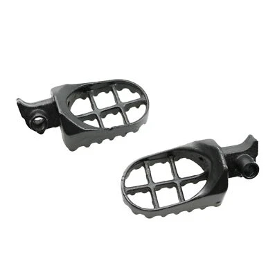 Grey Steel Foot Pegs Pedal For Suzuki RM125 RM250 RM 125 2003-2004 Off-Road — 第 1/4 张图片
