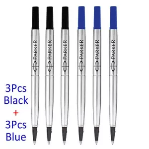 6 piezas Recarga de tinta Parker Rollerball 3 azul + 3 negro 0,5 mm M ajuste IM vector soneto - Imagen 1 de 7