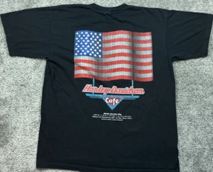 Camicia Harley Davidson Cafe taglia media nera bandiera Las Vegas manica corta uomo - Foto 1 di 16