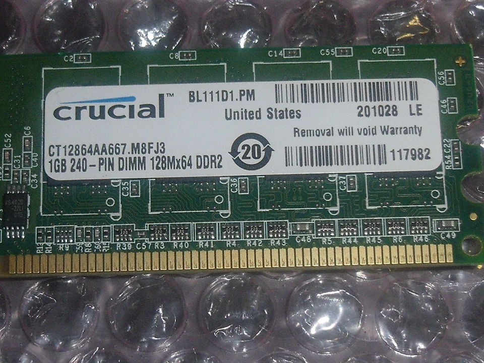 Crucial CT12864AA667.M8FJ3  1GB  667MHZ 240 PIN PC Memory - Image 1 of 1