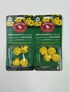 Guardias de abejas amarillos de repuesto Perky-Pet 205Y 2 paquetes de 4 (8 protectores en total) abiertos* - Imagen 1 de 9