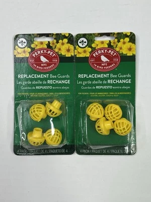 Guardias de abejas amarillos de repuesto Perky-Pet 205Y 2 paquetes de 4 (8 protectores en total) abiertos* Foto 1 de 4