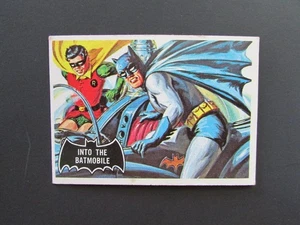 1966 Topps Batman Black Bat Set Break Card #8 Into The Batmobile - Picture 1 of 4