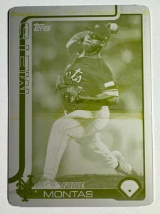 2025 Topps Series 2 Frankie Montas 1/1 Yellow Printing Plate - Picture 1 of 2