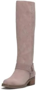 Lucky Brand Womens Kujon2 Knee High Suede Boots Pink Size 7.5 - Picture 1 of 10