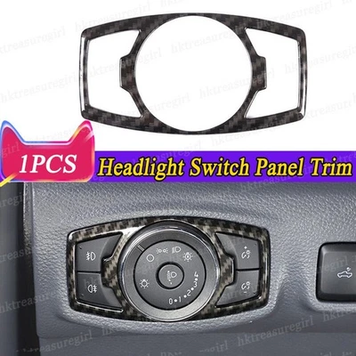 Carbon ABS Interior Headlight Switch Panel Trim For Ford Ranger Everest 2015-22 - image 1 of 4