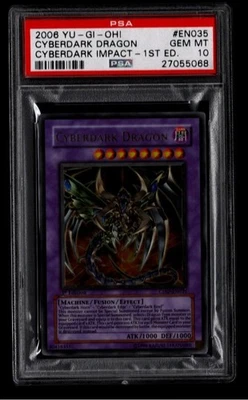 YuGiOh Cyberdark Dragon CDIP-EN035 1st Edition Cyberdark Impact PSA 10 GEM MINT - Image 1 of 2