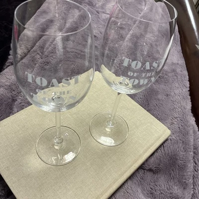 Набор из 2 тостов города винтажный Kate Spade Нью-Йорк 16 унций. бокалы для вина - Изображение 1 из 4