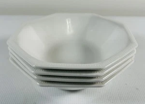 Set of 4 Johnson Brothers HERITAGE WHITE 6-7/8" Cereal Soup Bowls England - Picture 1 of 6