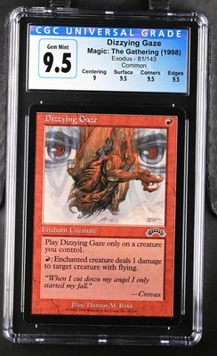 DIZZYING GAZE Exodus CGC 9.5 Gem Mint MTG [Nostalgium] - Image 1 of 2