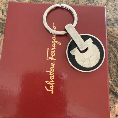Authentic Salvatore Ferragamo 33 4618/02 GANCINI KEY RING With Box, Auth. Card - Image 1 of 4