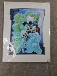 Impresión artística de mansión embrujada de Disney Brian Blackmore Mickey Mouse fantasma de Halloween - Imagen 1 de 3
