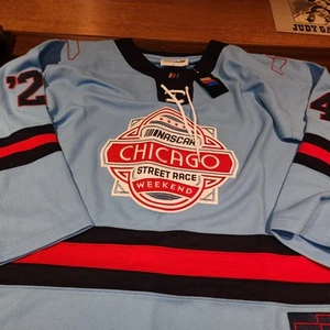 NEW W/ Tags NASCAR Chicago Street Race Hockey Pullover Jersey Mens sz 2XL - Picture 1 of 9
