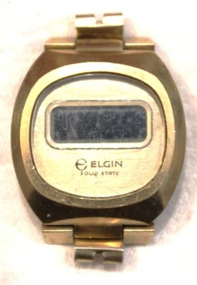 Reloj Pulsera Digital Elgin LCD De Colección Estado Sólido 1970-1979 38mm Sin Probar G72 Foto 1 de 2
