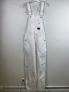 Mono Stan Ray De Colección Para Hombres 34x34 Blanco Lona Babero Pintores Pintura Nuevo Con Etiquetas Años 80 EE. UU. - Imagen 1 de 11
