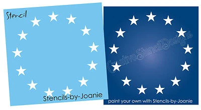 Plantilla Patriótica 2" Anillo Estrellas Americana Betsy Ross Bandera Prim Hágalo Usted Mismo Carteles Artesanales Foto 1 de 4