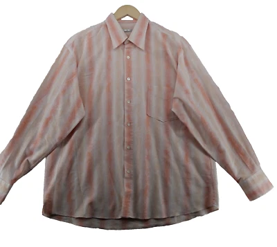 Burma Bibas Men's Size L Stripe Cotton Blend Long Sleeve Casual Shirt - Image 1 of 4