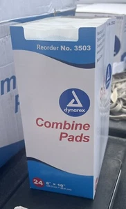 Dynarex Sterile ABD Combine Pads, 8" x 10" - Box of 24 - Picture 1 of 6