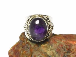 AMETHYST Sterling Silver 925 Gemstone RING - Size: N - Gift Boxed! - Picture 1 of 5