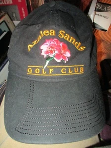 NWT Black AZALEA SANDS Golf Course Logo Adjustable Hat OSFA Myrtle Beach SC - Picture 1 of 4