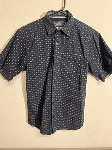 Broken Threads Boys Sewn Style Shirt Size L  Motorcycle Bikes Print All Over - Picture 1 of 8