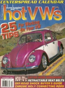 DUNE BUGGIES & HOT VW'S 1998 FEB - RETRACTABLE SEAT BELT, LIFTER BORE REBUSHING* - Imagen 1 de 1