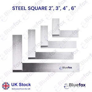 4PC ENGINEERS STEEL SQUARE SET 2", 3", 4" , 6" MEASURING SQUARE HIGH QUALITY - Picture 1 of 3