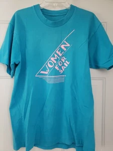 Vintage T-Shirt Women For Sail Single Stitch Tee Take Command RARE HTF - Picture 1 of 7