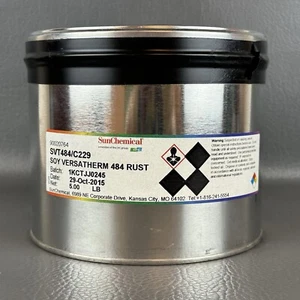 SUN CHEMICAL **RUST** OFFSET PRINTING INK OIL BASED 5 LBS PANTONE # 484 RUST - Picture 1 of 5