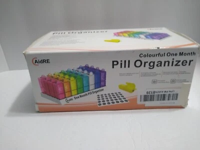Monthly Pill Organizer Pill Case Box Pill Container Medicine 2 Times a Day AM PM - Image 1 of 4