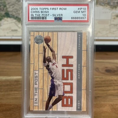 2005 Topps First Row Chris Bosh In The Post Silver 54/99 PSA 10 Rare! - Image 1 of 2