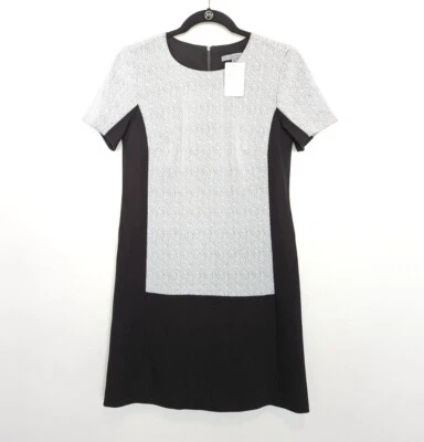CLASSIQUES ENTIER Dress Womens Size 4 Black Short Sleeve Stretch Shift NWT - Image 1 of 4
