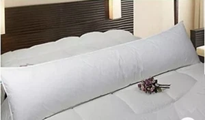 60% Goose Feather & 40% Down Long Body Bolster Extra Filled pillows 1,2 - Picture 1 of 3