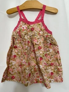 150411 Girl's 24 Months GINGERSNAPS TINY Sleeveless Floral Woven Cotton Tank - Picture 1 of 3