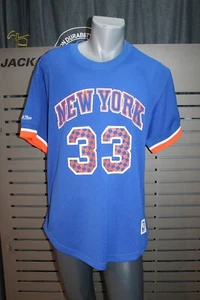 Mitchell And Ness Mesh Crew Neck Hwc New York Kniks - Patrick Ewing #33 New Blue - Picture 1 of 6