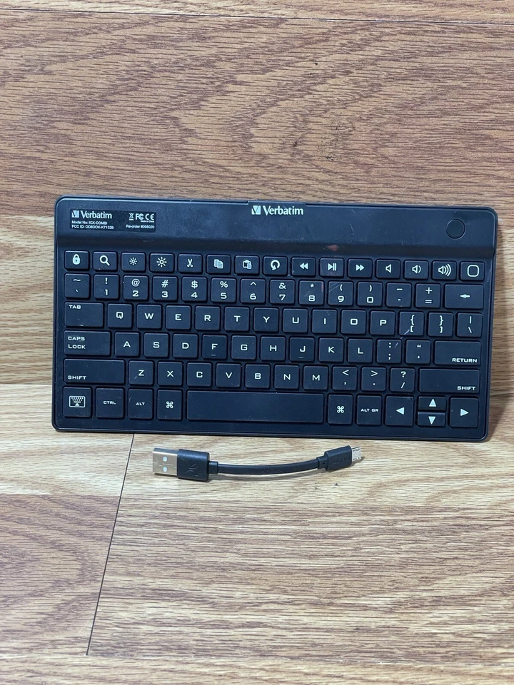 Verbatim ICX-Combi Black Ultra Slim Bluetooth Wireless QWERTY Portable Keyboard - Image 1 of 4