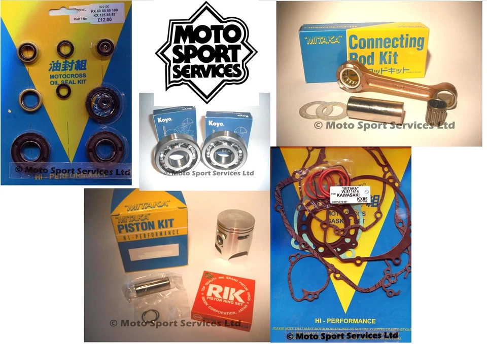 KX 85 01-06 Mitaka Kit Reconstruction Moteur Canne Piston 1R(C) Secteur Joint - Photo 1/1