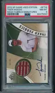 2012 UPPER DECK SP GAME USED TIGER WOODS INKED FABRICS SIGNATURES /65 PSA 8 C8 - Bild 1 von 2