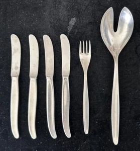 WMF CROMARGAN LAUREL 6 Piece FLATWARE Fork Knife FRASER'S CUTLERY GERMANY - Picture 1 of 2
