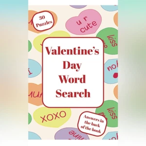 Valentine’s Day Word Puzzle Search Book: 30 fun word searches Word Puzzles - Picture 1 of 5