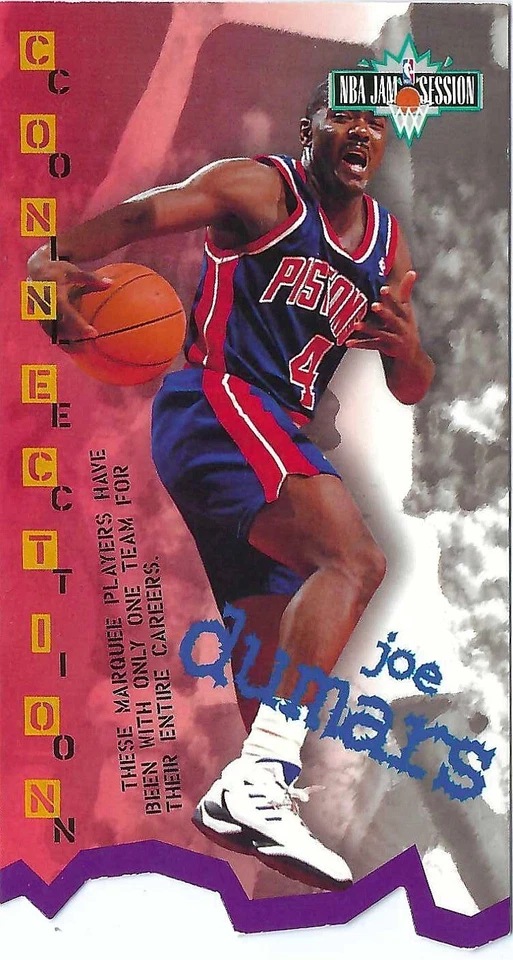 1995 Fleer NBA Jam Session Die-Cut Joe Dumars - Detroit Pistons - Image 1 of 2