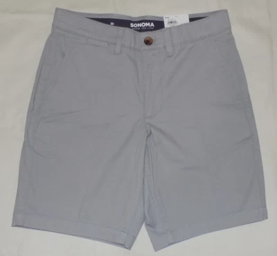 Sonoma Men's Stretch Ultimate Comfort Flexwear Flat Front Shorts Alloy 30X9 New - Image 1 of 4