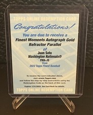 2022 Topps Finest JUAN SOTO ?/50 Finest Moments Auto Gold Refractor Nats,Yankees