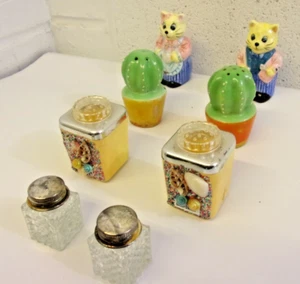 4 sets of vintage antique Salt & Pepper Shakers - Picture 1 of 11