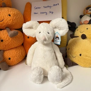 Jellycat Medium Bashful Cream Mouse BNWT - Retired Very Rare - Fast Ship from US - Picture 1 of 6